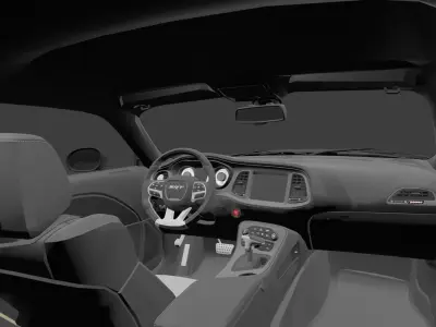 Dodge HPE 1200 Demon 2018 Low-poly 3D model