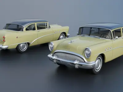 Buick Special 2-Door Sedan 1954 3D print model