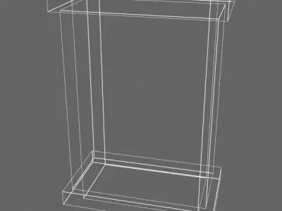 Wall Light Fixture C1  low poly Low-poly 3D model