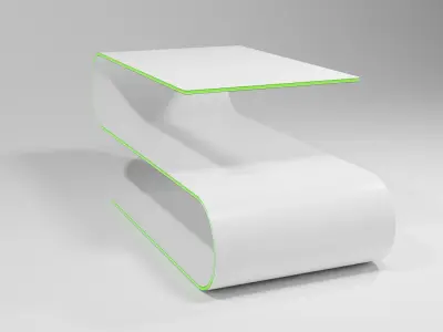 futuristic table  Low-poly 3D model
