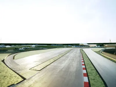 Silverstone Circuit - International Segment - UK Low-poly 3D model