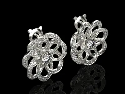 Earrings 9035 3D print model