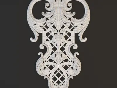 Decor vertical Low-poly 3D model