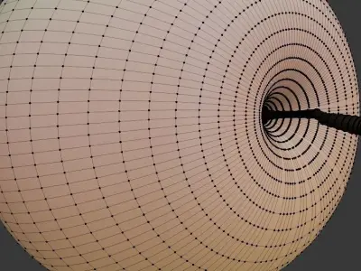 two apples of different varieties red and white 3D model