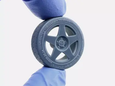 18x8 Fifteen52 Tarmac Wheel Hoosier Track Attack Pro Tire 3D print model