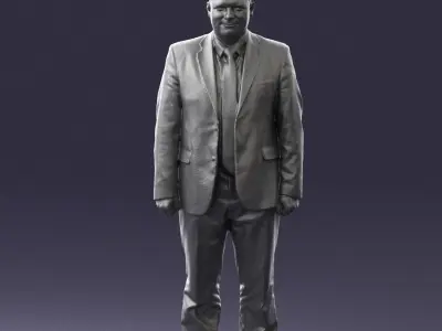 Man in gray jacket 0619 3D model