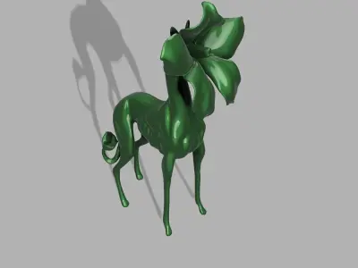 Ceramic Flower Sculptures - Cazamic 3D model