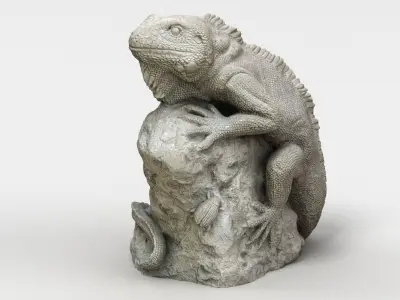 Lizard Statue 3D model