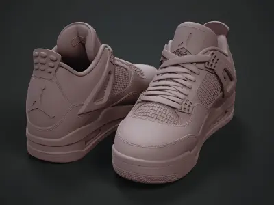 Air Jordan4-retro sneaker-v2-3d printable 3D print model