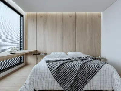 Japandi Minimalist Bedroom 107 3D model