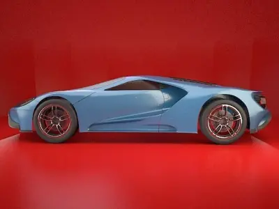 Car model futuristic sports 3D model