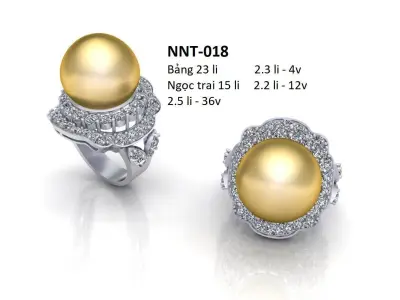 pearl ring Free 3D model