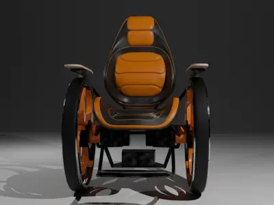 Self Balancing Wheelchair 3D model