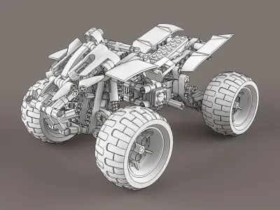 Lego Technic Quad-Bike 3D model