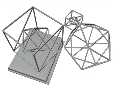 Mathematical figures decoration HG2 3D model