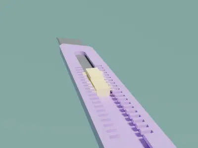 Paper Cutter Low-poly 3D model
