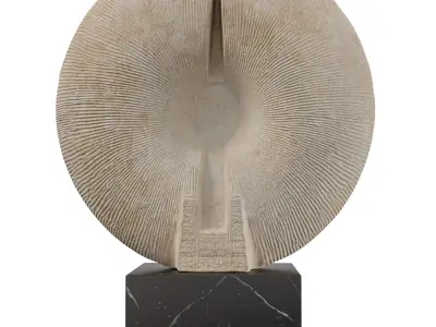 Radiant Circle Sculpture Modern Abstract Low-poly 3D model