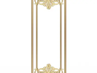 Boiserie Carved Decoration Panel 011 Low-poly 3D model