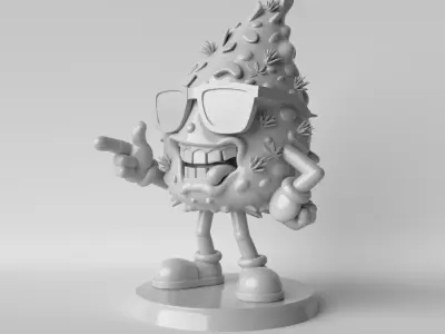 Bud Buddy  The Chill Nug Mascot 3D print model