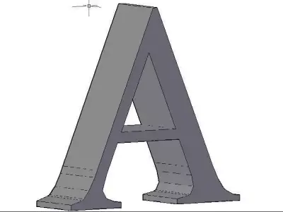 Alphabet letter 3D model