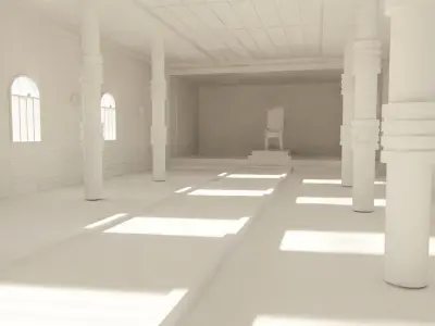 Kings Hall Interior No Material 3D model