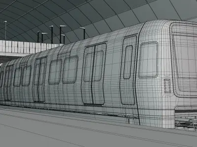 Stockholm metro station 3D model