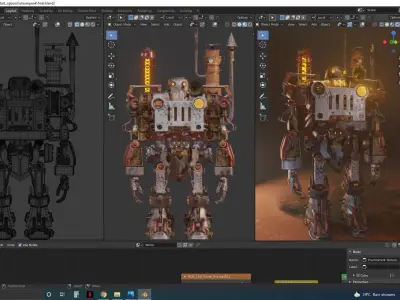 Steampunk Robot 3D model