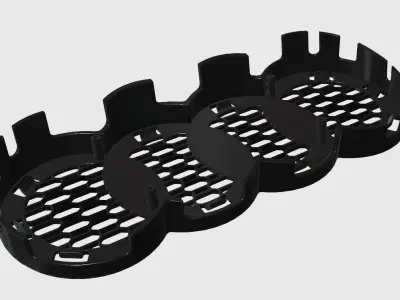 Audi Emblem Holder  3D print model
