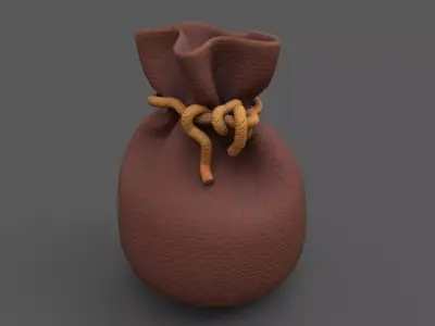 Loot Bag 4K Low-poly 3D model