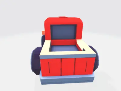 Lowpoly truck  Low-poly 3D model