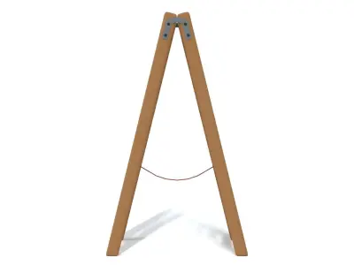 Low Poly Cartoon Wooden Ladder  Low-poly 3D model