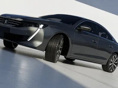 White Scene Low-poly 3D model