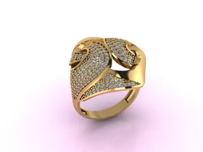 Women Ring 3D print model 15