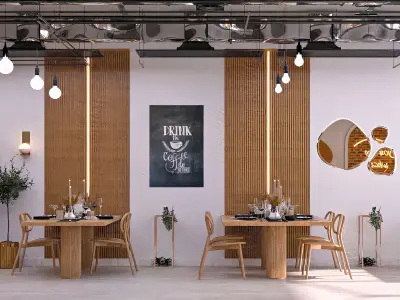 Bohemian restaurant design  3D model