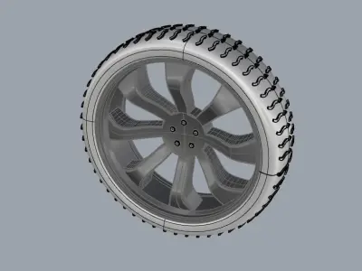 wheel and tire 3D model