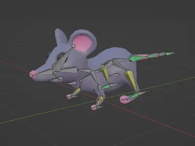 Stylize Mouse Low-poly 3D model