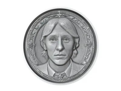 Luka Modric Footballer Medallion 3D print model