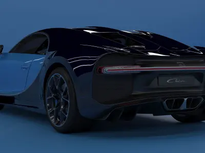 2018 Bugatti Chiron - Simple Interior 3D model