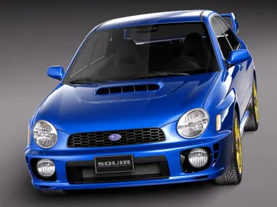 Subaru Impreza STi 2001 3D model