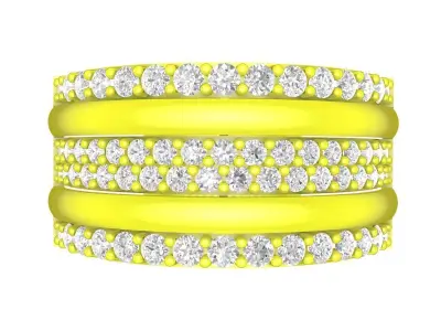 6915 Luxury Diamond Women Band Ring 3D print model