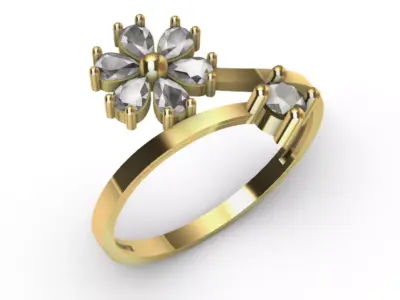 Ring Flower R-001 3D print model