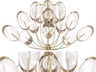  Echo Glass Globe 16 Light Chandelier   3D model