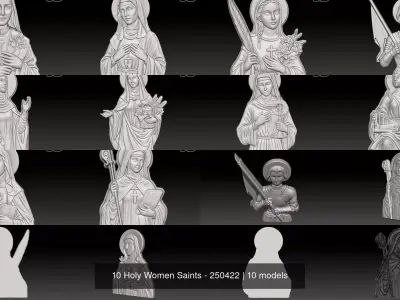 10 Holy Women Saints - 250422 3D Model Collection