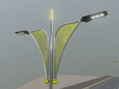 Decorative Lighting Pole Type-6 3D model