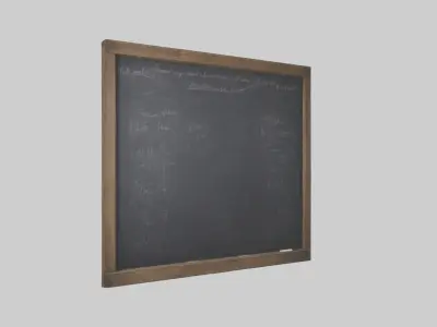 Chalkboard Wall Low-poly 3D model