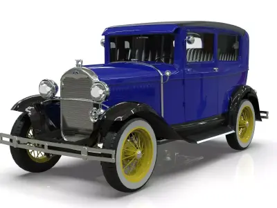Vintage coupe A Car 1930  3D model