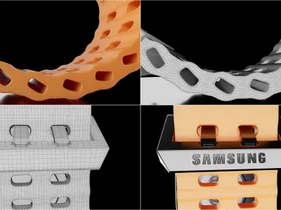 Ultra Smartwatch Low-poly 3D model