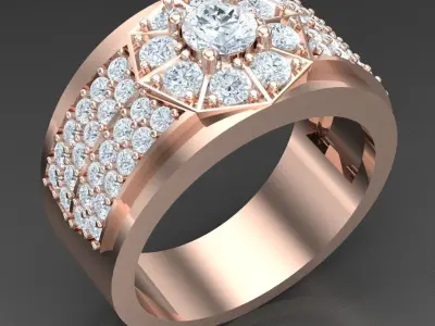 Luxury Men Rings Designs 4MR012 3D print model