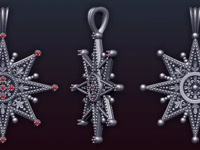 Star Of Bethlehem Pendant 3D print model