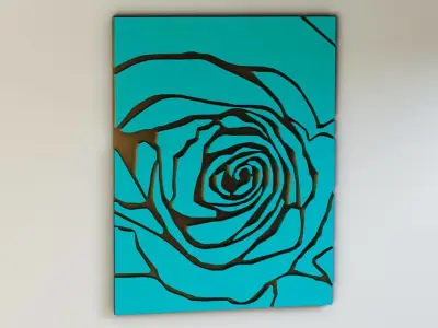 panel flower Low-poly 3D model